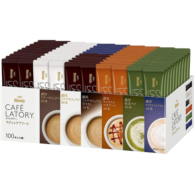 "100 Sticks of AGF Blendy Cafe Latory Instant Tea & Coffee Assortment Box - Delicious & Convenient!" - Image 2