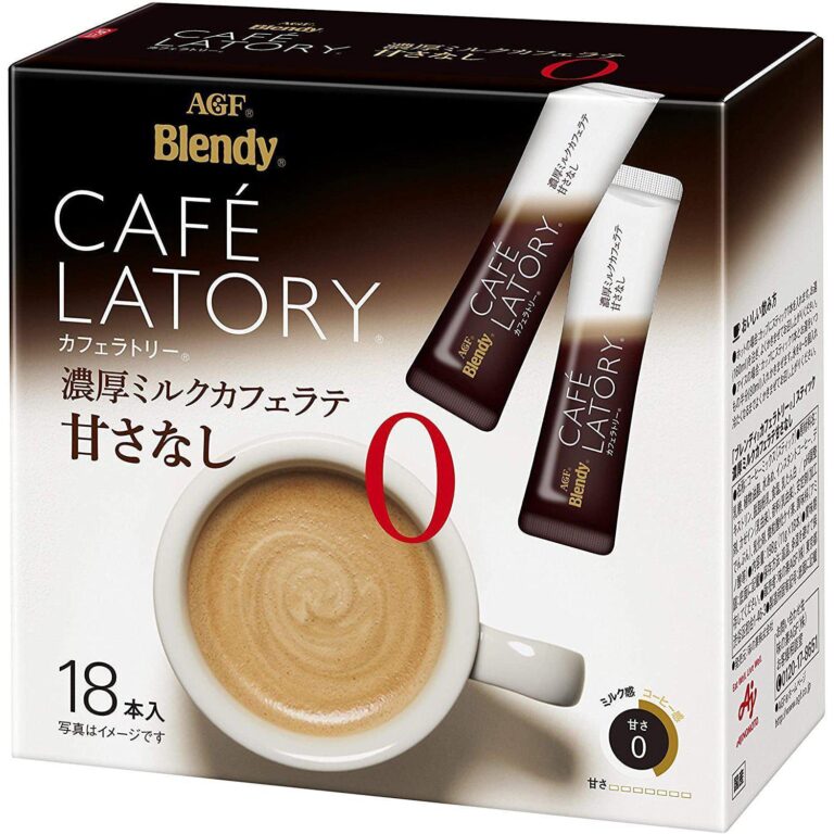 "Unsweetened Cafe Latte - AGF Blendy Caf? Latory Rich Milk 18 Sticks"