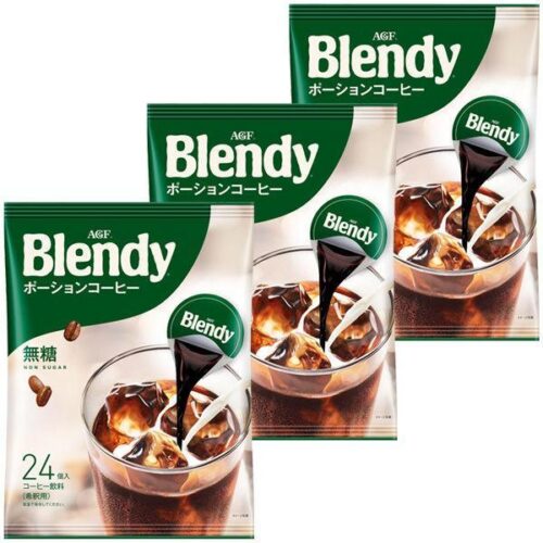 "24 Pieces Unsweetened AGF Blendy Coffee Concentrate (Pack of 3) - Perfect for Home Brewing!"