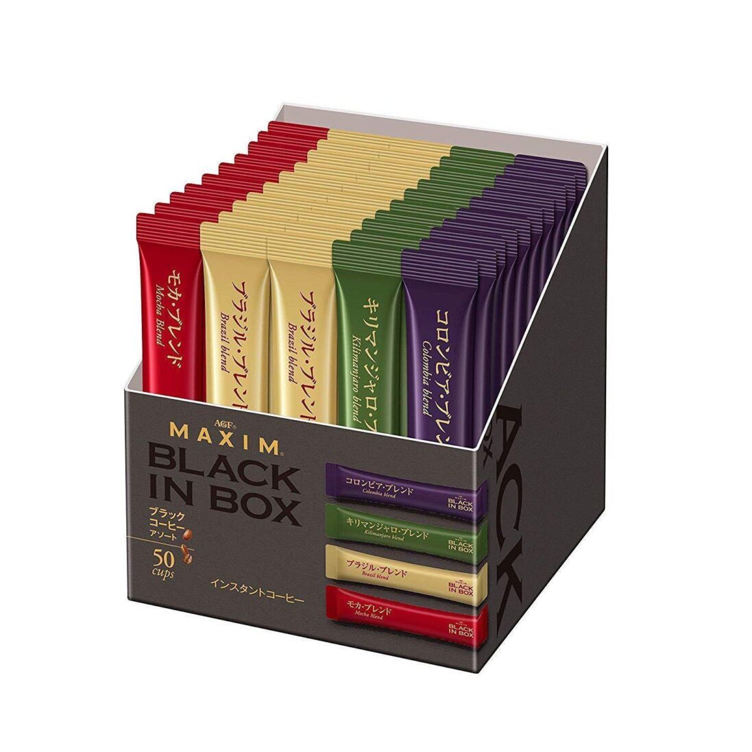 "50 Sticks of AGF Maxim Black In Box Instant Coffee Assortment - Delicious & Convenient!" - Image 2