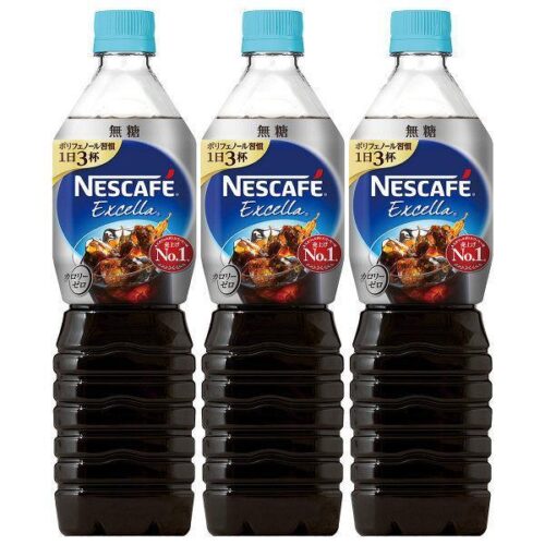 "3-Pack of Nestle Nescafe Excella Sugar-Free Black Coffee Bottle 900ml - Delicious & Healthy!"