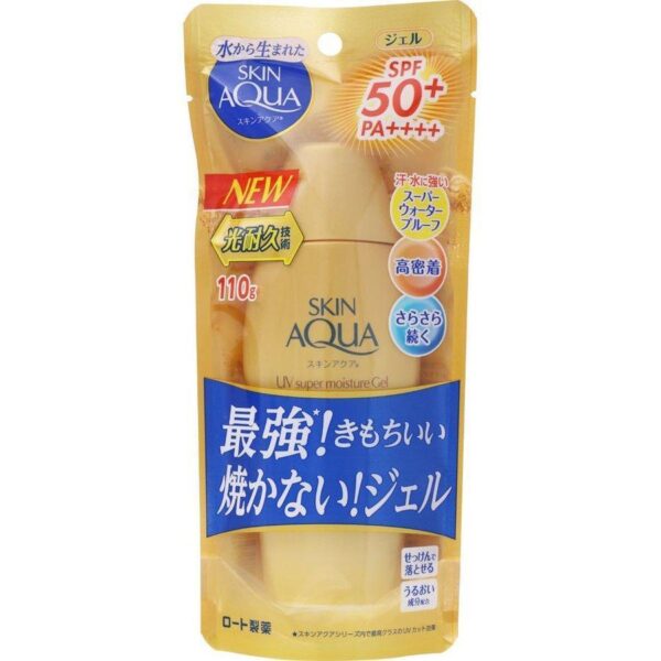 Rohto Skin Aqua Super Moisture Gel Gold Sunscreen SPF50+ PA++++ 110g – Sunscreen