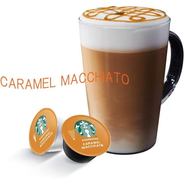 "12 Pods of Starbucks Caramel Macchiato Nescafé Dolce Gusto Capsules - Delicious Coffee at Home!" - Image 2