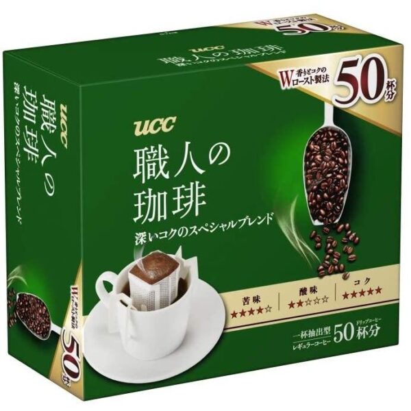 "Rich Special Blend Drip Coffee Bags by UCC Craftmans - 50 Bags"