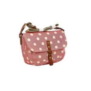 Cath Kidston Satchel Across Body Bag Button Spot Twill in Red,