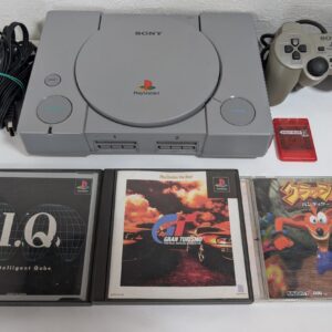 Sony PlayStation 1 Console SCPH-5500 NTSC-J with 3 Games, Controller & Memory Card