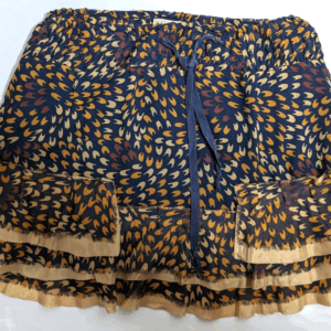 Free People Skirt Mini Black Cotton Ruffle Size Small