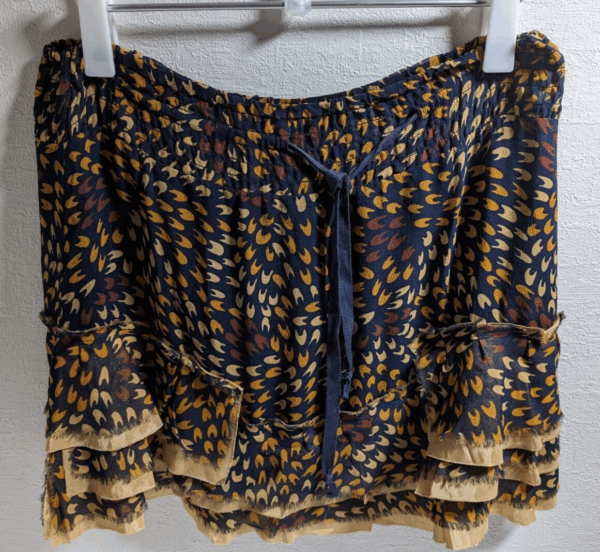 Free People Skirt Mini Black Cotton Ruffle Size Small - Image 6