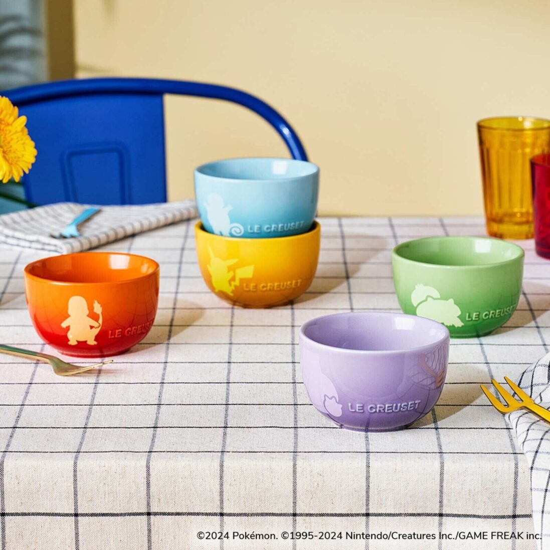 Le Creuset Pokémon Rice Bowl Set Bulbasaur, Charmander, Pikachu 2024 - Image 2