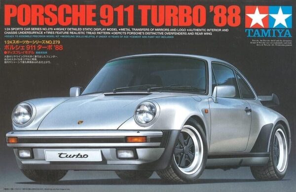 Tamiya Porsche 911 Turbo 1988 Plastic Model Car Kit 1/24 Scale – Stunning Unassembled Collector's Edition