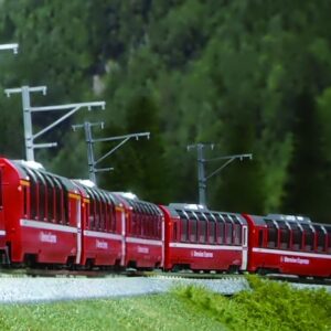 KATO N Gauge Bernina Express Basic Set 3 Cars 10-1655 - Stunning Multicolor Model Train Set, Japanese Made