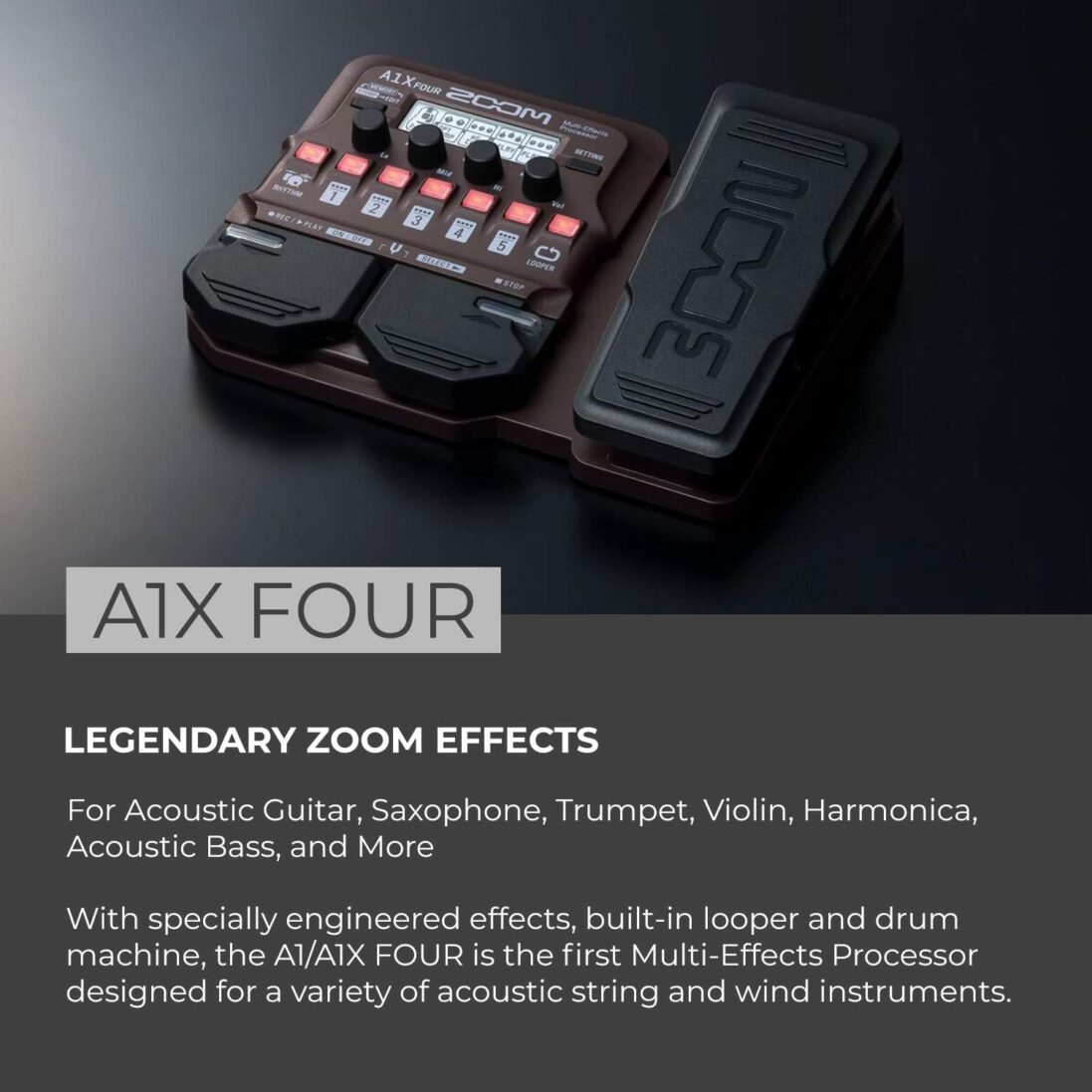 ZOOM A1X FOUR Acoustic Multi-Effects Processor - Brand New - Image 4