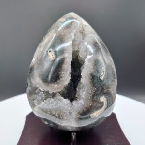 High-Quality Sugar Agate Druzy Egg 577g (1.27lbs) Quartz from Uruguay