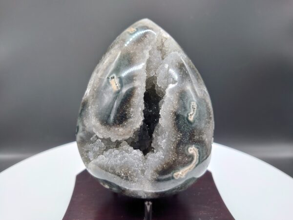 High-Quality Sugar Agate Druzy Egg 577g (1.27lbs) Quartz from Uruguay