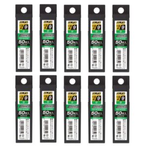 10x OLFA BB50K 9mm S-Type Black Blades – 50pcs Pack Each