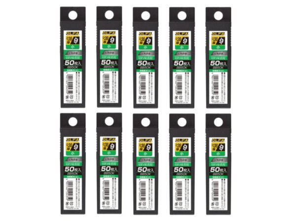 10x OLFA BB50K 9mm S-Type Black Blades – 50pcs Pack Each