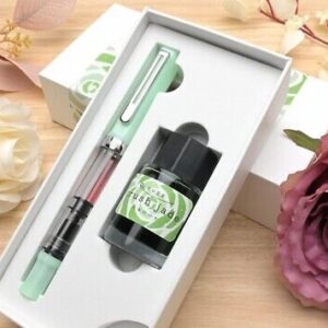 TWISBI ECO Fountain Pen Set Jade Crush F Nib Stainless Steel Made in Japan