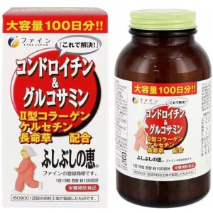 FINE JAPAN Glucosamine and Chondroitin Joint supplement 1500 Tablets 4bottles