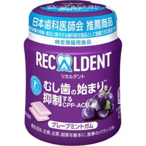 Recaldent Fresh Mint Gum Dental CPP-ACP 135g x 12 Bottles Sugar Less Grape Mint