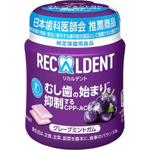 Recaldent Fresh Mint Gum Dental CPP-ACP 135g x 12 Bottles Sugar Less Grape Mint