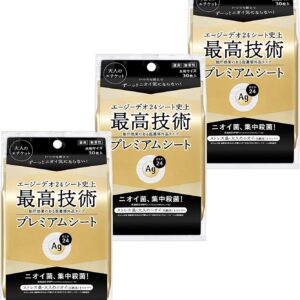 Shiseido Ag DEO24 Premium Deodorant Sheet Unscented Body Paper 3Pack Set 30sheet