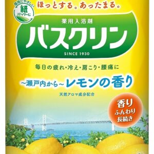 Bathclin Japanese Bath Salts Lemon Scent 600g Relaxing Herbal Soak