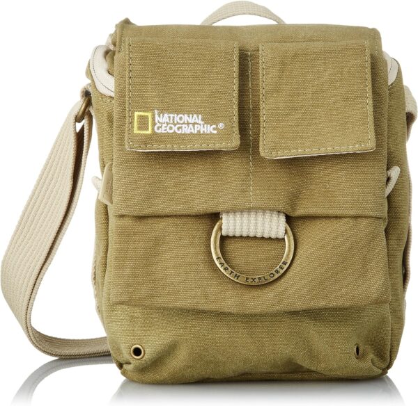 National Geographic Earth Explorer Shoulder Bag (3.2L, Khaki Canvas)