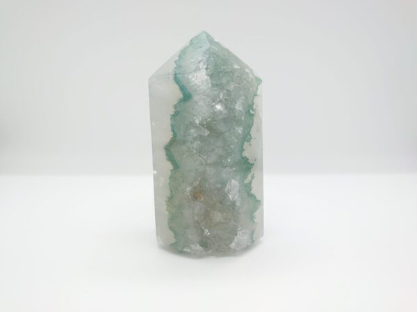 Natural Green Amethyst Quartz Tower 392g   From Uruguay
