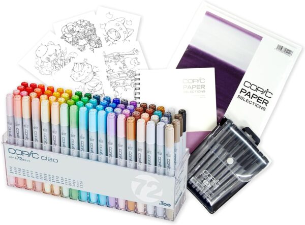 Copic Sketch set 72 basic colors marker pen multicolor illustration A - Image 7