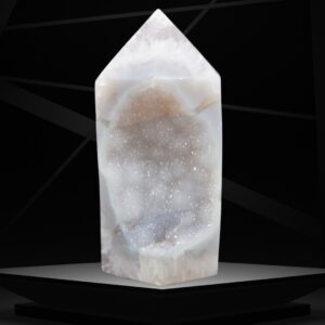 Polished Natural Crystal Point with Druzy Interior - 2.19 lbs  From Uruguay