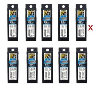 OLFA LBB50K BLACK BLADE 18mm L-TYPE HEAVY DUTY CUTTER 50 pieces X 10 SET