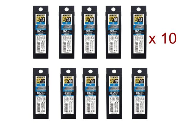 OLFA LBB50K BLACK BLADE 18mm L-TYPE HEAVY DUTY CUTTER 50 pieces X 10 SET