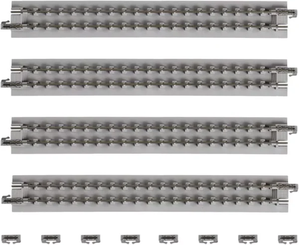 KATO Premium N Scale Straight Curved Flex Double Bumper Turnouts X-Tracks Set - Multi-Color, New Quality - Image 23