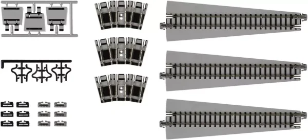 KATO Premium N Scale Straight Curved Flex Double Bumper Turnouts X-Tracks Set - Multi-Color, New Quality - Image 213