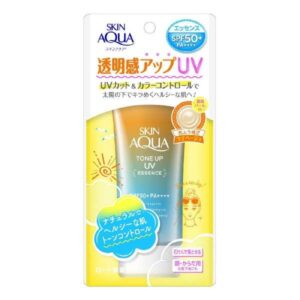 ROHTO SKIN AQUA Tone Up UV Essence Sunscreen SPF50+ PA++++ 80g Latte Beige Brightening