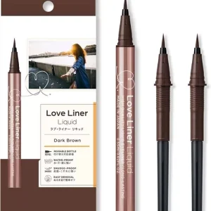 Loveliner Liquid Eyeliner R4 Dark Brown Reusable Bottle with 2 refills