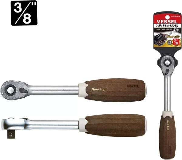 Vessel
  Woody Ratchet Handle Drive 3/8 inch (9.5mm) HRH3-W - Image 2