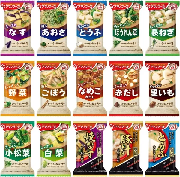 Amano  Foods Freeze-Dried Miso Soup - Regular Miso Soup 15 kinds 30 servings - Image 7
