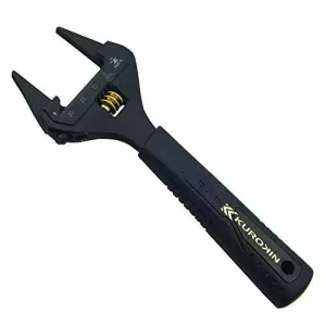 Fujiya FLT-34-BG Thin Tip Monkey Spanner Black and Gold Finish with Grip
