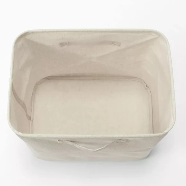 MUJI Soft Box Large Width 37 x Depth 26 x Height 34cm Polyester Linen - Image 4