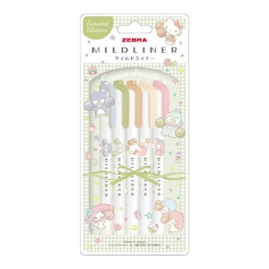 Zebra Highlighter Mild Liner Sanrio 5color Set Natural Mild WKT7-SR2-5C-NTC