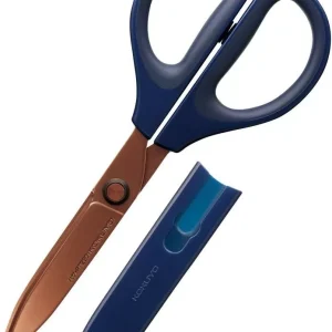 KOKUYO Scissors Navy Blue Hasa-PT280DB Titanium Glueless Blade Precision Cut