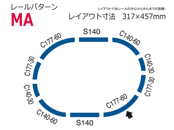 TOMIX
  91081 N Scale Mini Rail Set Oval Layout Complete Track Layout MA - Image 3