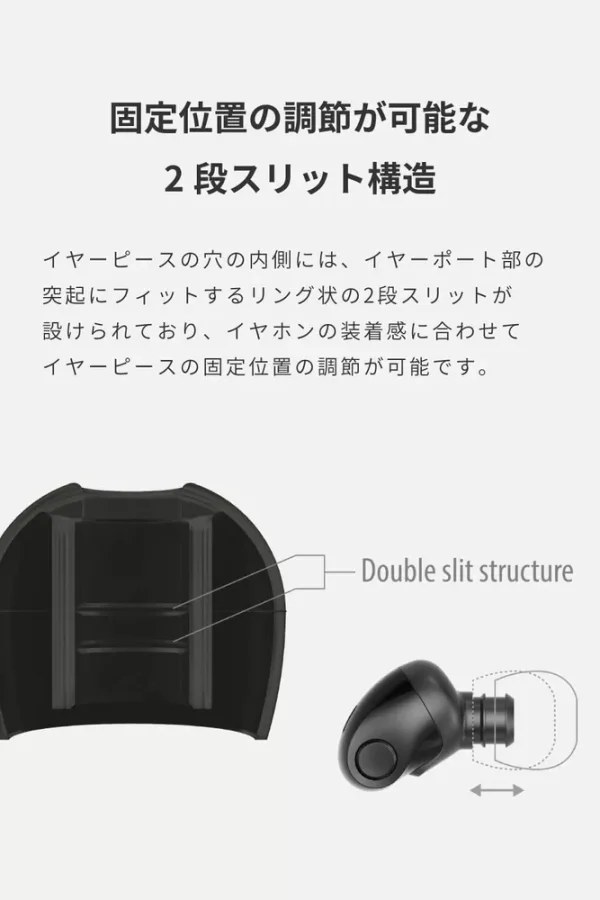 Radius Deep Mount Earpiece Black L Size 3 Sets Noise Isolating HP-DME01K - Image 7