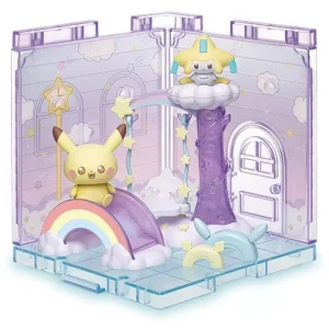 TAKARA TOMY Pokemon Poke Peace House Collectible Pikachu & Jirachi Starry Sky Park - Must-Have!