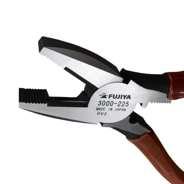 Fujiya High Leverage Lineman's Pliers 3000-225 224mm Heavy-Duty Cutting Tool - Image 2