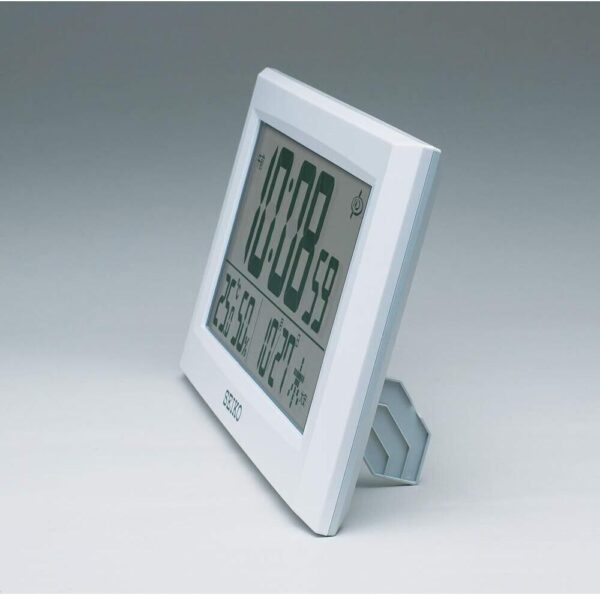 Seiko GP502W Digital Clock Calendar Temperature Display White Pearl - Image 4