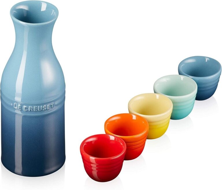 Le Creuset Stoneware Sake Set – Multi-Color Tokkuri & Ochoko Cups - Image 2