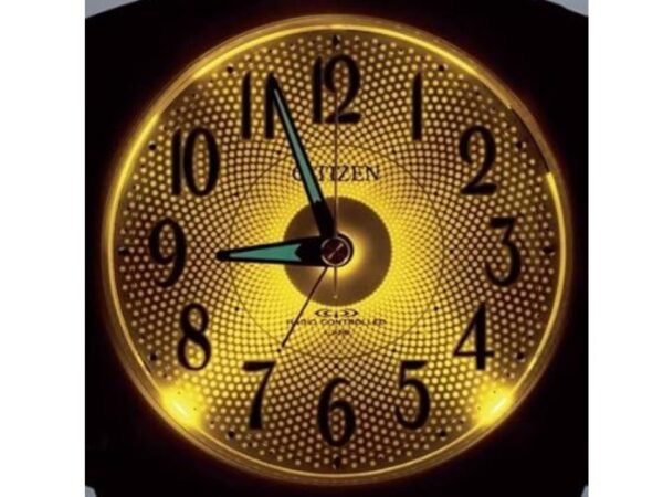 Citizen Analog Radio-Controlled Alarm Clock with Auto Night Light, Rhythm Design - Image 2