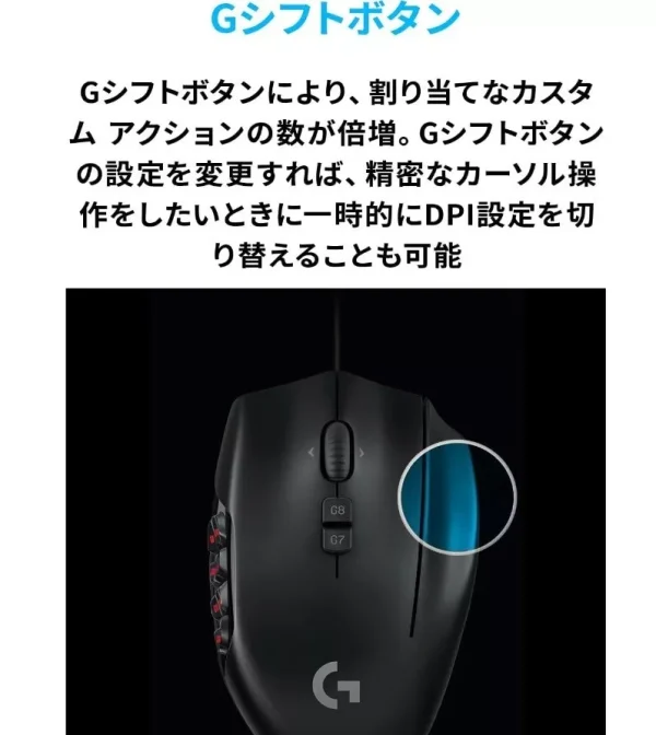 Logitech G600 MMO Gaming Mouse 20 Buttons 8200 DPI Precision Wired RGB - Japan New - Image 4